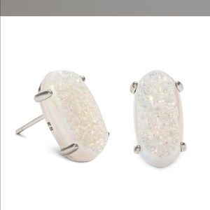 Kendra Scott Betty Silver Drusy Stud Earrings